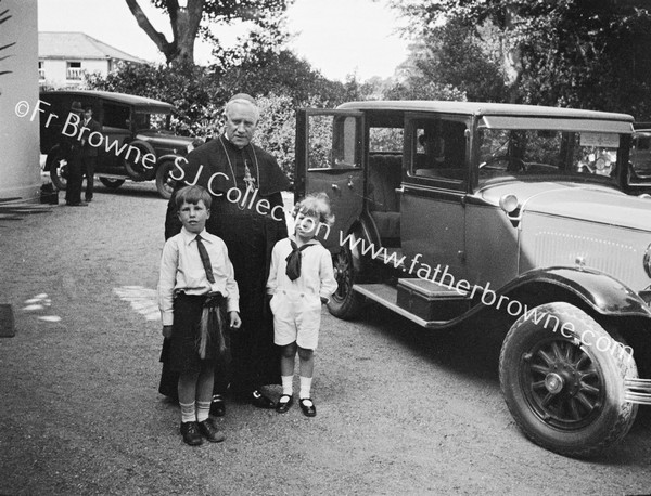 PAPAL LEGATE WITH BOYS AND CAR AT NUNCIATURE ?